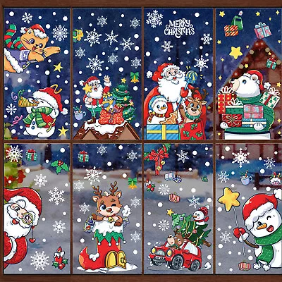 Fashion Cartoon Wall Window Stickers Merry Christmas Home Party Decoration  • $2.03