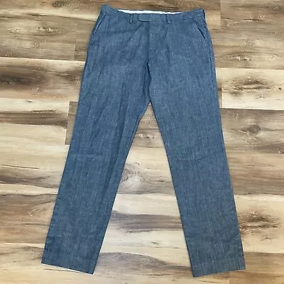 J Crew Pants Mens 34 X 34 Bowery Slim Fit Chambray Cone Denim • $11.20