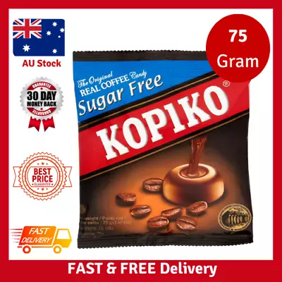 Kopiko Sugar Free Coffee Candy 75 G | FAST FREE SHIPPING | NEW AU STOCK • $9.99