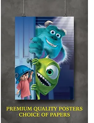 Monsters Inc. Classic Movie Art Large Poster Print Gift A0 A1 A2 A3 A4 Maxi • $34.60