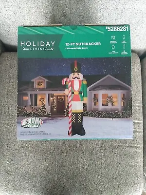 12 Ft LED Nutcracker Airblown Inflatable Christmas CandyCane Giant!! Brand New!! • $64.79