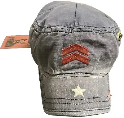 Kurtz Men's Fritz Airborne Navy Cotton Military Cap Hat • $40.99