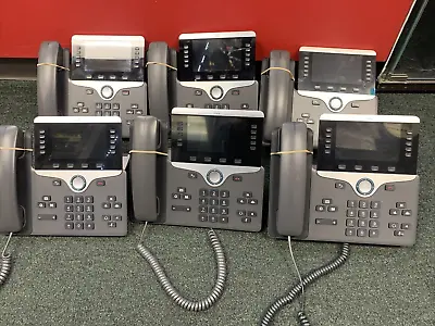 Lot Of 6 Cisco CP-8811-K9 8811 VoIP 5 Line Business Conference Phone SEE DESCRIP • $89.95