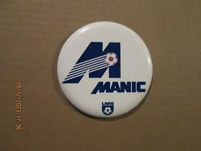 LNAS Montreal Manic Vintage Defunct Team Logo Soccer French Pinback Button • $25