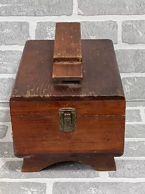 Vintage Wooden Shoe Shine Kit 3 Brush And 2 Dried Up Tins Included • $42.95