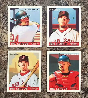 Boston Red Sox 2007 Upper Deck Goudey Minis 4 Card Player Lot • $3.99