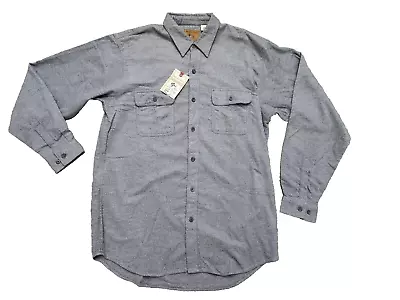 Moose Creek Flannel Western Mens 2XL Tall Gray Plaid Outdoor Thick Shirt • $30.80