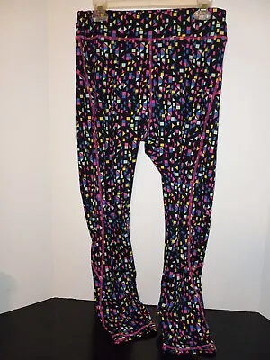 Women Workout Leggings 30  Waist  Fitted 80s Shapes Abstract Geometric  • $6.59