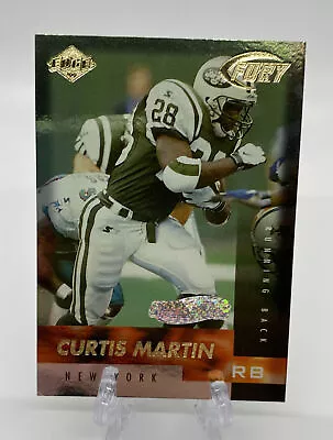 Curtis Martin 1999 Collector’s Edge Fury Football Galvanized #91 Jets #’d /500 • $1