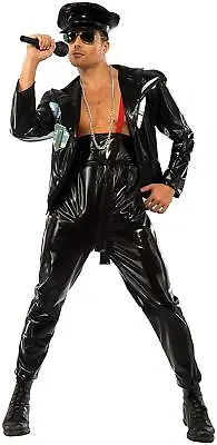 $69.98 • Buy Freddie Mercury Costume Licensed Dxl Black Faux Leather 3 Pc Stage Costume 