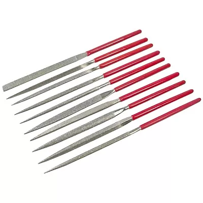 £9.29 • Buy 10PC 140mm DIAMOND NEEDLE FILE SET PRECISION METAL WORK CRAFT JEWELLERY TOOLS