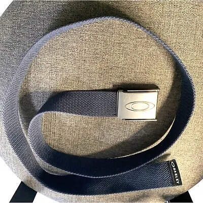 Oakley Mens Belt Size 36 Navy Blue Nylon Bronze Buckle • $15.12