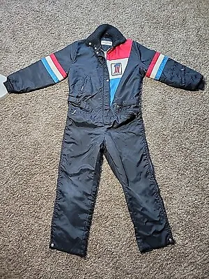 Vtg 1971 Harley Davidson Black Zip-Up Insulated Snowmobile Snowsuit Mens S? -USA • $650.97