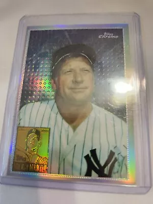 1996 Topps Chrome Refractor Commemerative Last Day Mickey Mantle • $230