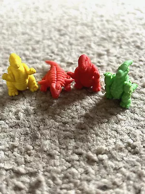 Bundle Of 4 Vintage 3D Dinosaurs Erasers Rubbers • £4