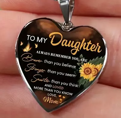To My Daughter Always Remember - Heart Pendant Necklace • $10.99
