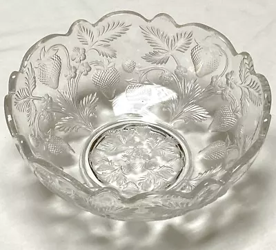 Inverted Strawberry Near Cut Serving Bowl By The Cambridge Glass Co. • $35