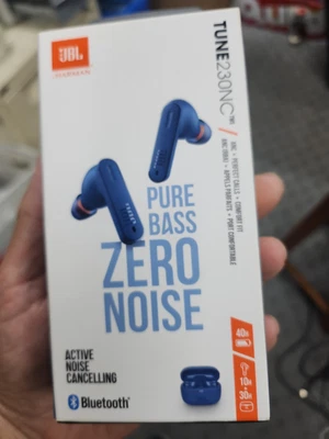 $75 • Buy JBL Tune 230NC Noise Cancelling In-Ear Headphones Blue