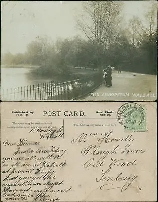 Walsall Arboretum 1907 SOTN Cancel HWB Real Photo  • £13.90