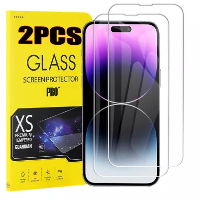 $4.95 • Buy 2X Tempered Glass Screen Protector For IPhone 14 13 12 11 Pro Max Plus XR XS SE