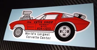 THE VETTE SHOP • Detroit Michigan • Vintage Style Sticker • 1960's Repro Decal • $4.50