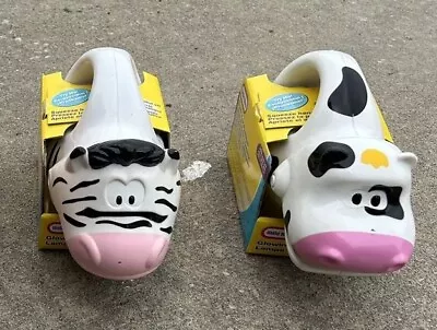 Vtg Little Tikes Glow N' Speak Animal Flashlights Cow Or Zebra To Choose Form • $18