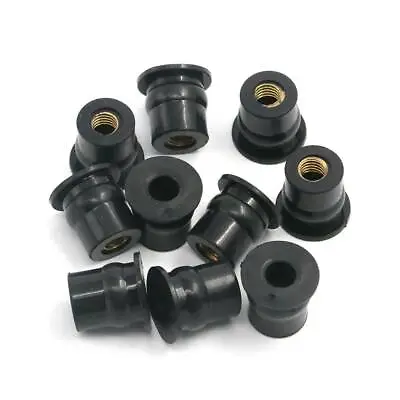 Universal M6 6mm Rubber Brass 1/2  Windscreen Well Nuts Wellnut • $5.99