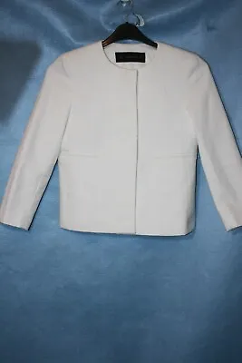 Size Xs Zara Cream Jacket With 3/4 Sleeves    4575 • £6.99