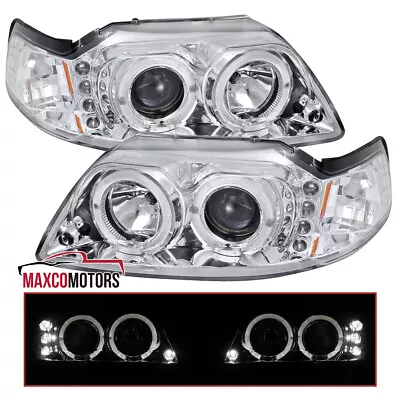 Projector Headlights Fits 1999-2004 Ford Mustang LED Halo Head Lamps Left+Right • $117.49