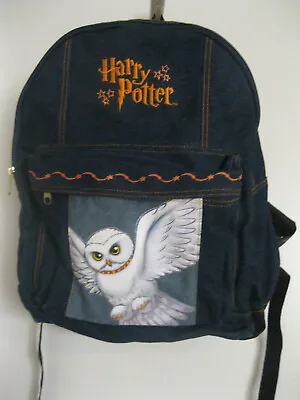 Vintage Harry Potter Hedwig Denim Backpack Great Condition • $39.99