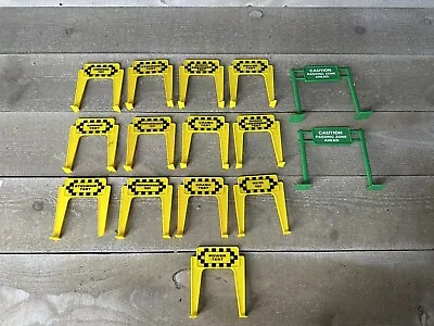 Vintage 1965 Ideal Motorific Yellow Test Signs Passing Zone Slot Car Track Lot • $30