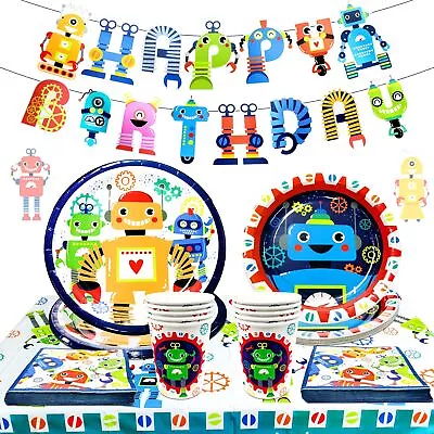 34 PCS Robot Birthday Party Supplies Robot Birthday Party Favors Robot Birthd... • $40.04