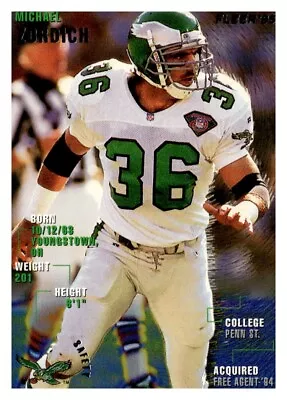 1995 Fleer Football #311 Michael Zordich • $1.50