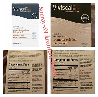 Viviscal Man Nourishes Advanced Hair Health 60 Tablets • $25