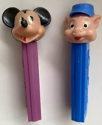 Pez Dispensers - Porky Pig And Mickey Mouse - No Feet • $82
