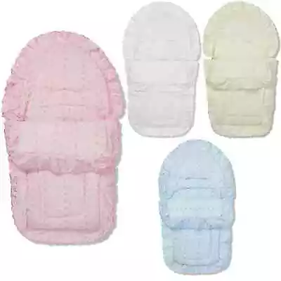 Broderie Anglaise Car Seat Footmuff / Cosy Toes Compatible With Mutsy • £19.99