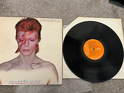 DAVID BOWIE Aladdin Sane Vinyl Record Album LP RCA Victor 1973 1st & Rock Music • £0.99