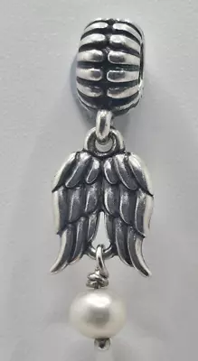 925 Sterling Silver Pandora Charm - Guardian Angel Wings • £18.99