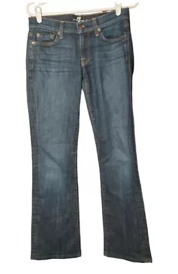 7 For All Mankind Women's Bootcut Jeans Mid Rise Dark Wash Denim Size 27 • $32.99