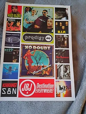 Kerrang Stickers From 1997 - Prodigy No Doubt Metallica Reef Many More • £6