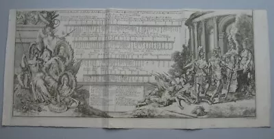 Jan Van Vianen: Battle Painting Plaque 1709/Battle Mars Hercules Print Etching • $52.12