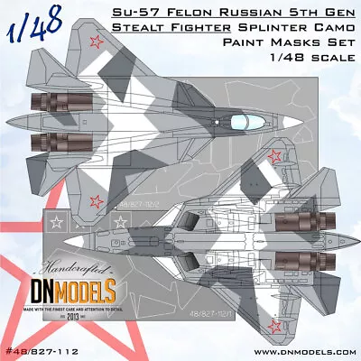 1/48 Su-57 Felon 5th Gen Stealth Fighter Splinter Camo Masking For Zvezda • $49.50