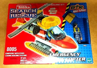 Tonka Search And Rescue Emergency Rescue Copter 47 Pieces Hasbro Nip 2003 • $30.75