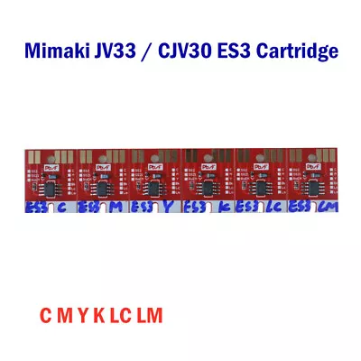 Chip Permanent For Mimaki JV33 / CJV30 ES3 Cartridge 6 Colors CMYKLCLM • $99.32