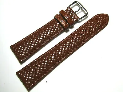 18mm Hadley-Roma MS843 Mens Tan Braided Woven Leather Watch Band Strap • $25.46