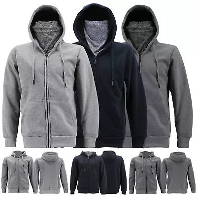 Men's Ninja Mask Hoodie Sweater Zip Up Gym Sport Activewear Fleece Lined Jacket • $20.99