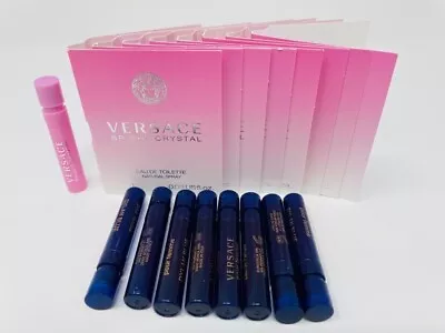 20pc -4 Versace Bright Crystal Vials EDT .03oz With Card 16 Dylan Blue No Card • $20.23