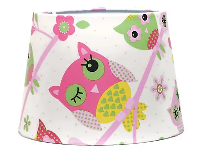 £27.99 • Buy Owl Lampshade Ceiling Light Shade Girls Pink Bedroom Woodland Nursery Gifts