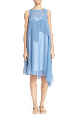 NEW Tibi Isa Patchwork Organza Dress- Blue Size 2  #D208 • $42.49