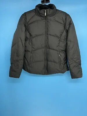 New Eddie Bauer Women's Black Goose Down Quilted Puffer Jacket Size: MP • $16